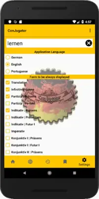 ConJugator Free android App screenshot 0